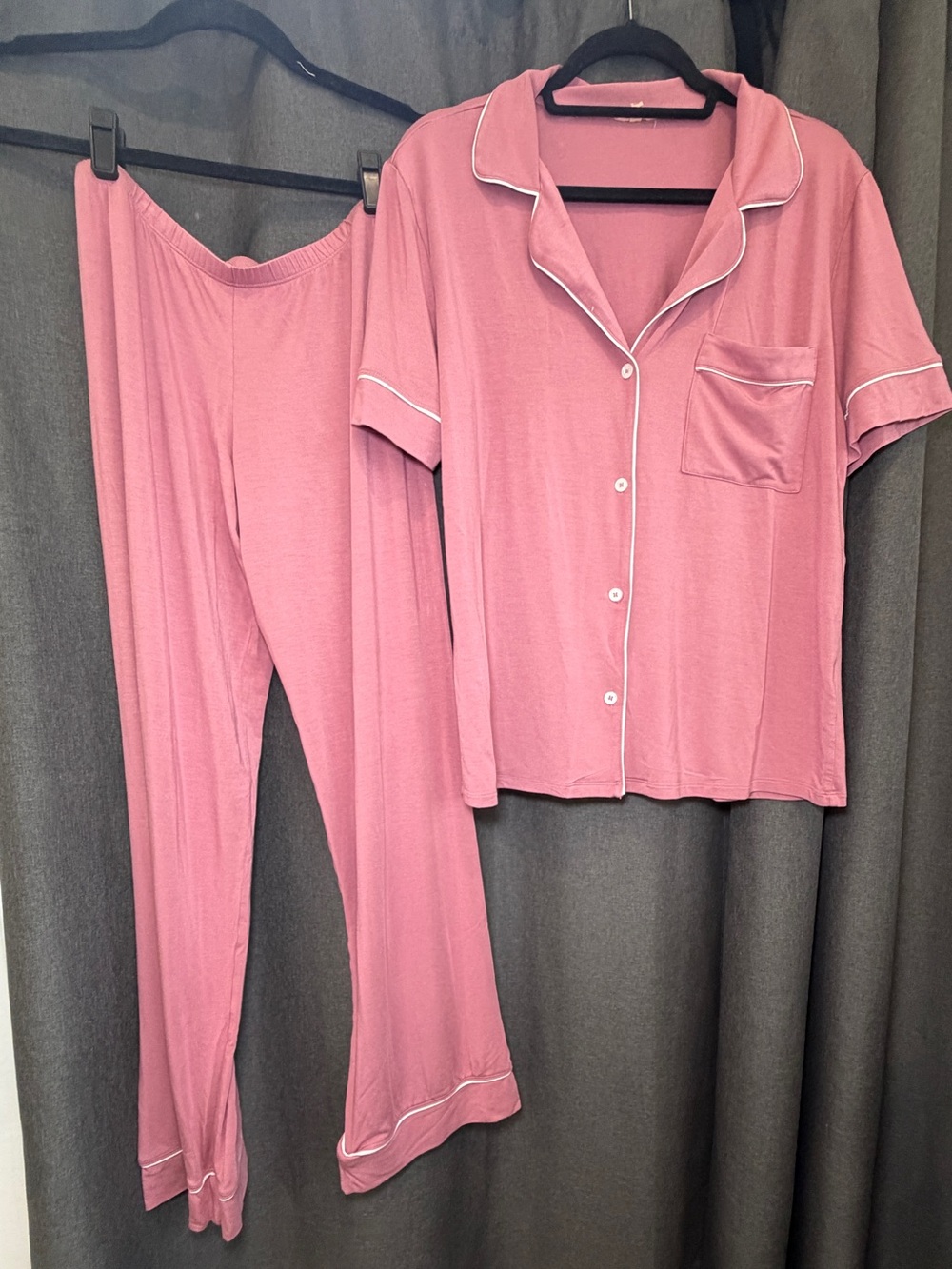 Eberjey Blush Pink short sleeve two-Piece Pajama pants Set women’s small